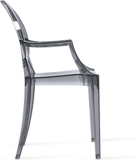 Louis Ghost Armchair Smoked Transparent image.