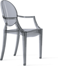 Louis Ghost Armchair Smoked Transparent image.