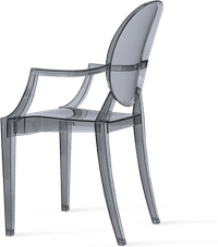 Louis Ghost Armchair Smoked Transparent image.