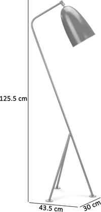 Grasshopper Style Floor Lamp Black image.