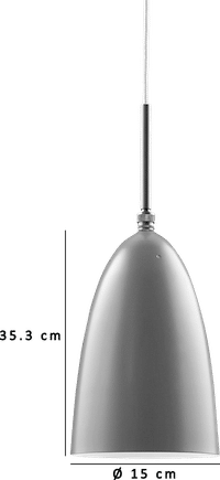 Grasshopper Style Pendant Lamp Grey image.