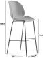 Beetle Style Barstool Red/Gold image.