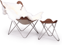 Butterfly Chair With throw/Dark Tan image.