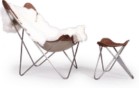 Butterfly Chair With throw/Black  image.