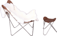 Butterfly Chair With throw/Black  image.