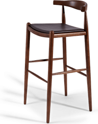 Elbow Style Counter Stool Black/Solid Oak image.