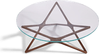 Star Round Coffee Table  Walnut image.