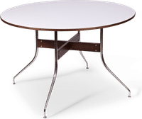 Swag Leg Round Dining Table  White image.