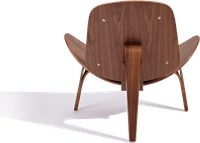 Shell Chair (CH07) Italian Leather/Black/Rosewood image.