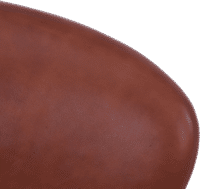 The Swan Chair  Premium Leather/With piping/Dark Tan image.