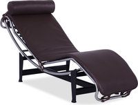 LC4 Style Chaise Longue Premium Leather/Mocha image.
