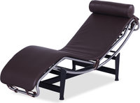 LC4 Style Chaise Longue Premium Leather/Mocha image.