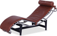 LC4 Style Chaise Longue Premium Leather/Tan image.