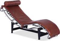 LC4 Style Chaise Longue Premium Leather/Tan image.