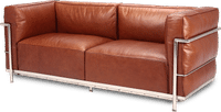 LC3 Style 2 Seater Grand Sofa  Dark Tan image.
