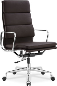 Eames Style Office Chair EA219 Leather Coffee image.