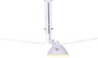 MCL R3 - Three Arm Casquette Ceiling Lamp White image.