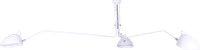 MCL R3 - Three Arm Casquette Ceiling Lamp White image.