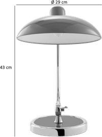 Kaiser Idell Style Table Lamp Beige image.