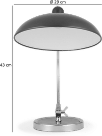Kaiser Idell Style Table Lamp - Matt Black / Brass 6631T Luxus Black image.
