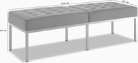 Knoll 3 seats  bench  Black image.