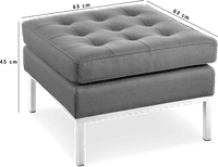 Knoll Ottoman Wool/Light Pebble Grey image.