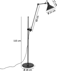 Lampe Gras 215 Style Floor Lamp Black image.