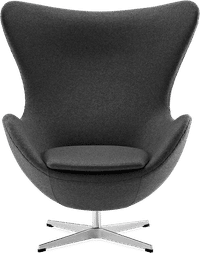 The Egg Chair Wool/Without piping/Charcoal Grey image.