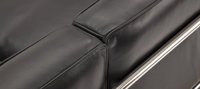 LC2 Style Petit - 2 Seat Sofa Black image.