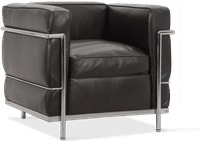 LC2 Style Petit Confort Armchair Black image.