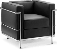 LC2 Style Armchair Black image.