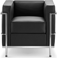 LC2 Style Armchair Black image.