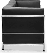 LC2 Style Armchair Black image.