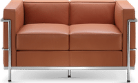 LC2 Style 2 Seater Sofa Cognac image.