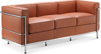 LC2 Style 3 Seater Sofa Cognac image.