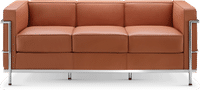 LC2 Style 3 Seater Sofa Cognac image.