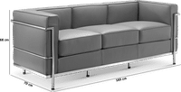 LC2 Style 3 Seater Sofa Cognac image.