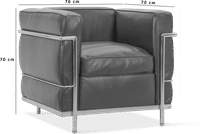 LC2 Style Petit Confort Armchair Black image.