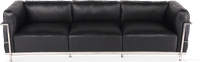 LC3 Style 3 Seater Grand Sofa Black  image.