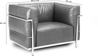 LC3 Style Grand Confort Armchair Dark Tan image.