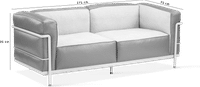 LC3 Style Grande 2 Seat Sofa - Special Edition Camel image.