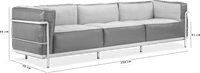 LC3 Style Grande 3 Seat Sofa - Special Edition Camel image.