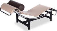 LC4 Style Chaise Longue - Special Edition Faux Leather/Beige image.