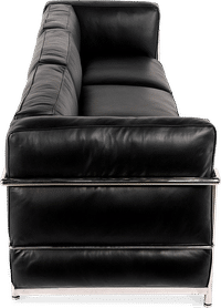 LC3 Style 3 Seater Grand Sofa Black  image.