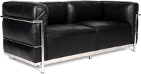 LC3 Style 2 Seater Grand Sofa  Black  image.