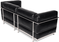 LC3 Style 2 Seater Grand Sofa  Black  image.