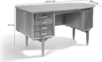 Leon Desk Walnut Veneer image.