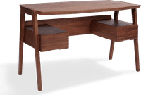 Leonie Desk Compact Walnut Veneer image.