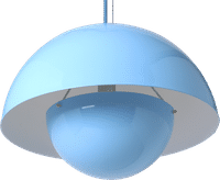 Flowerpot VP2 Pendant Lamp Light Blue image.