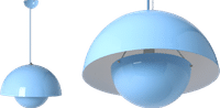 Flowerpot VP2 Pendant Lamp Light Blue image.